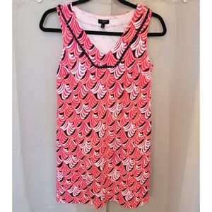 Talbots Beachy Dress XS Petite Pink Jersey Knit Sheath Cotton Coastal 16546x